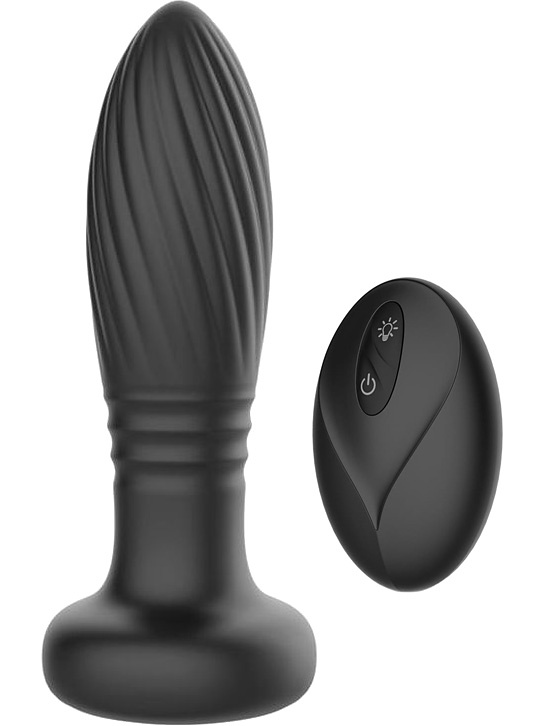 Tainy Thrusting Led Lighted Anal Plug With Remote Analplugg med vibrator