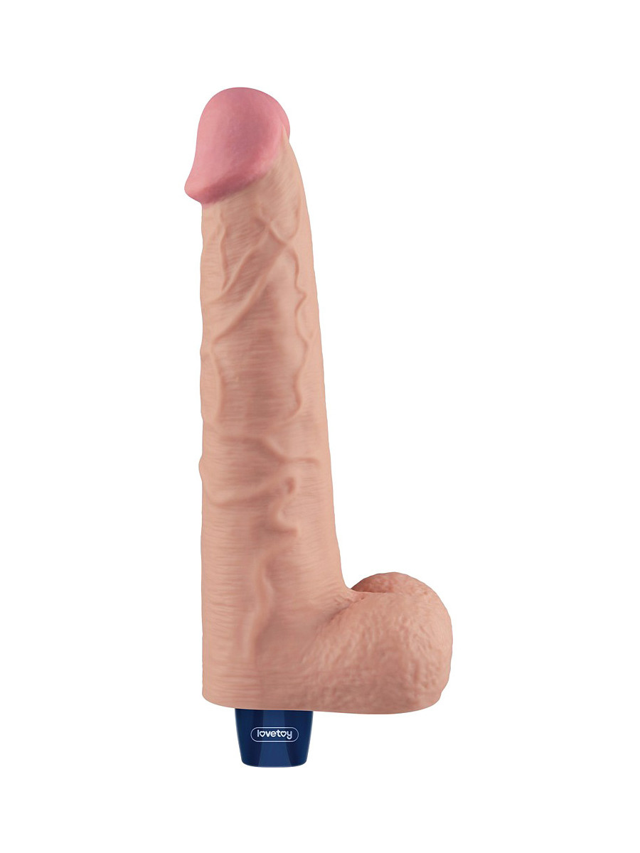 27923 Real Softee, Vibrerende Silikondildo, 27 cm