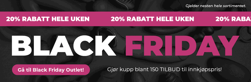 Black Friday - 20% rabatt