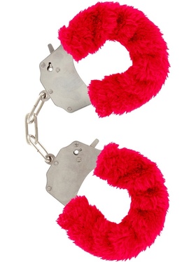 Toy Joy: Furry Fun Cuffs Plush, rød
