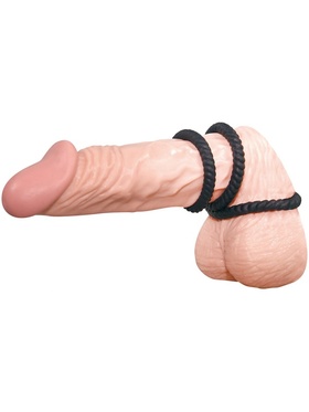 You2Toys: Lust 3 Penisringer, svart, 3 stk