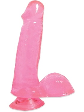 Pipedream Basix: Dildo med Sugekopp, 15 cm, rosa