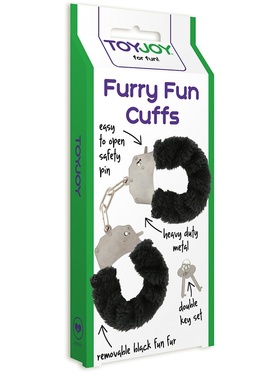 Toy Joy: Furry Fun Cuffs Plush, svart