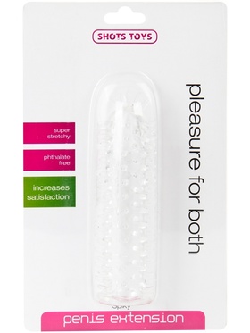 Shots Toys: Spiky, Penis Extension, gjennomsiktig