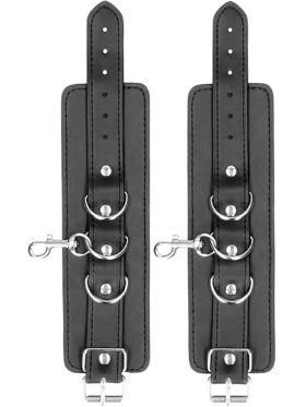 Ouch!: Leather Hand and Legcuffs, svart