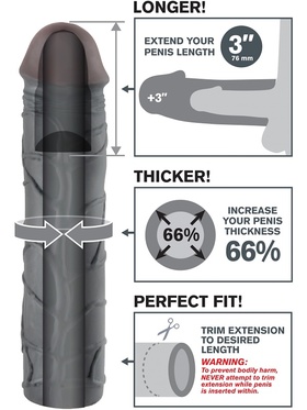 Pipedream Fantasy X-Tensions: Mega 76 mm Extension, mørk