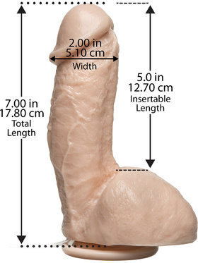 Doc Johnson: Squirting Realistic Cock, 19 cm, lys