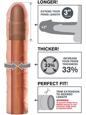 Pipedream Fantasy X-Tensions: Perfect 76 mm Extension, lys