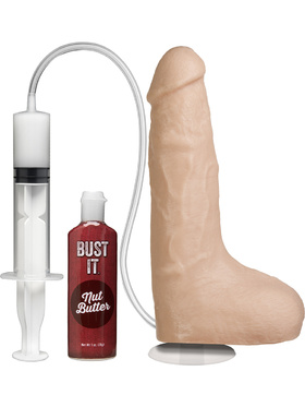 Doc Johnson: Bust It, Squirting Realistic Cock, 21 cm, lys
