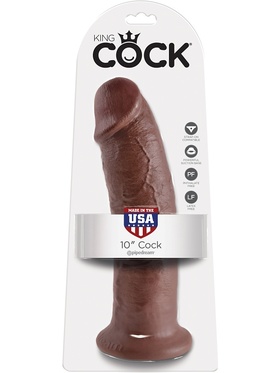 King Cock: Realistic Dildo, 27 cm, mørk