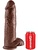 King Cock: Realistic Dildo with Balls, 31 cm, mørk