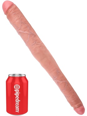 King Cock: Tapered Double Dildo, 41 cm, lys