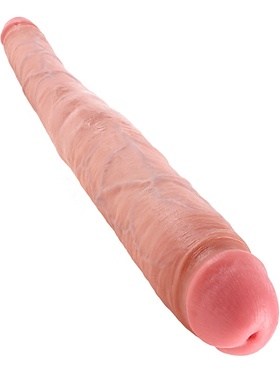 King Cock: Tapered Double Dildo, 41 cm, lys