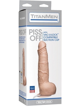 TitanMen: Piss Off Dildo, 27 cm, lys