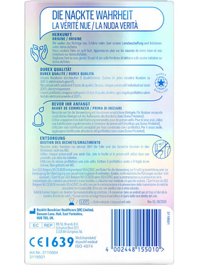 Durex Invisible: Extra Thin, Extra Lubricated, Kondomer, 12 stk