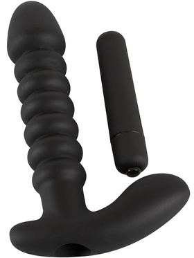 Black Velvets: Vibrating Silicone, Medium, svart