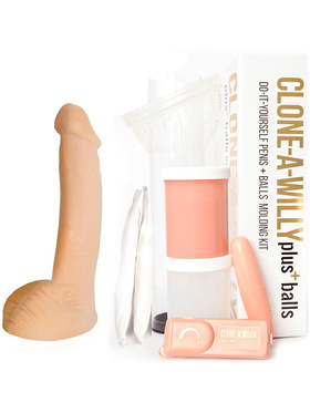 Clone-A-Willy: Vibrerende Peniskopi + balls kit, hudfarge