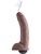 King Cock: Squirting Cock with Balls, 23 cm, mørk