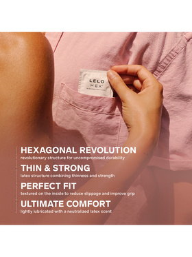 LELO: HEX, Kondomer, 12 stk