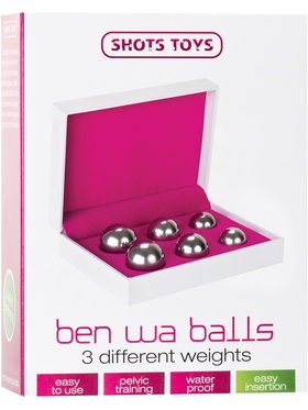 Shots Toys: Ben Wa Balls, 3 Different Weights, sølv