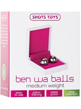 Shots Toys: Ben Wa Balls, Medium Weight, sølv