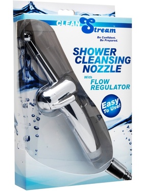 CleanStream: Shower Cleansing Nozzle with Flow Regulator