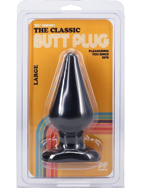 Doc Johnson: Classic Butt Plug, large, svart