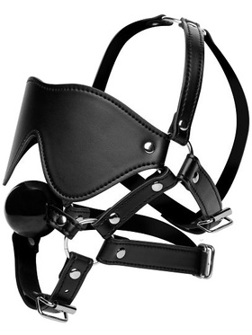 Strict: Blindfold Harness + Ball Gag