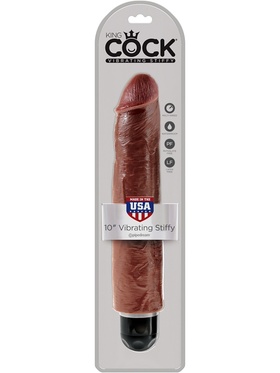 King Cock: Vibrating Stiffy, 30 cm, mørk