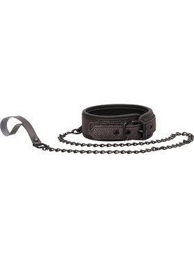 Ouch!: Elegant Collar with Leash, titangrå