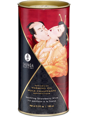 Shunga: Aphrodisiac Warming Oil, Sparkling Strawberry Wine, 100 ml