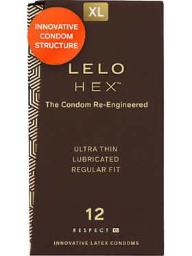 LELO: HEX Respect XL, Kondomer, 12 stk