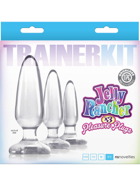 NSNovelties: Jelly Rancher, Pleasure Plugs, Trainer Kit, gjennomsiktig