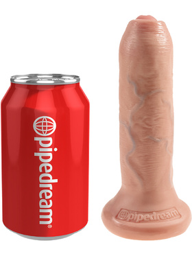 King Cock: Uncut Cock Dildo, 18 cm, lys