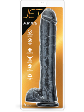 Jet: Dark Steel Dildo, 35 cm