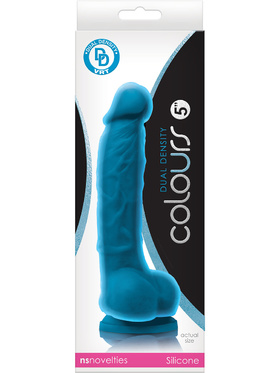 NSNovelties: Colours Dual Density Dildo, 18 cm, blå