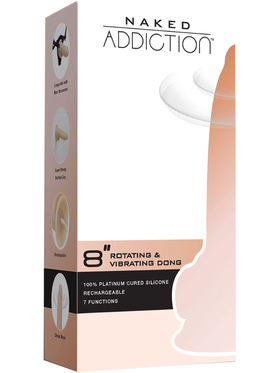 Naked Addiction: Rotating & Vibrating Dong, 21 cm