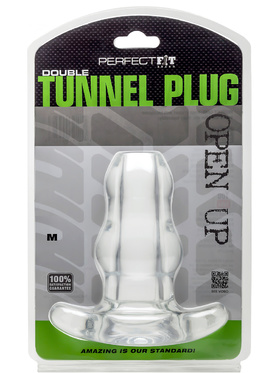 Perfect Fit: Double Tunnel Plug, Medium, gjennomsiktig