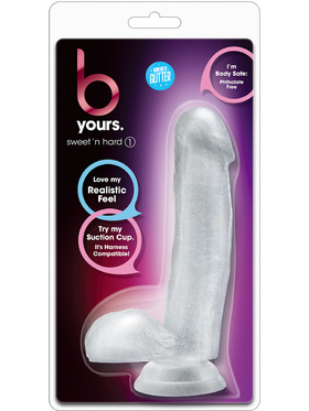 B Yours: Sweet 'n Hard 1 Dildo, 18.5 cm, gjennomsiktig