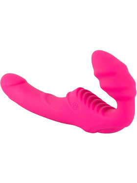 You2Toys: Vibrating Strapless Strap-On, Double Teaser, rosa