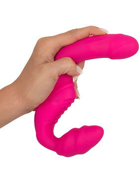 You2Toys: Vibrating Strapless Strap-On, Double Teaser, rosa