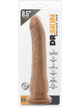 Dr. Skin: Basic 8.5 Realistic Cock, 23 cm, mørk
