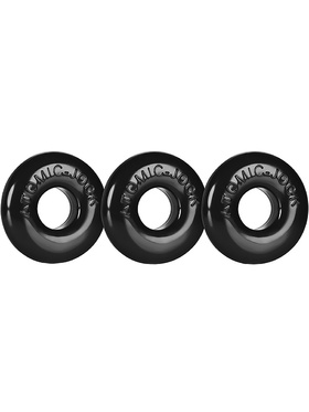 Oxballs: Ringer Cockring, 3 stk, svart