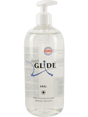 Just Glide Anal: Vannbasert Glidemiddel, 500 ml