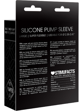 Pumped: Silicone Pump Sleeve, large, svart