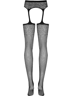 Obsessive: S207 Garter Stockings, svart