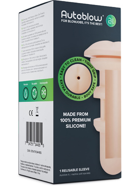 Autoblow A.I: Silicone Anus Sleeve, lys