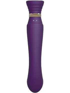Zalo: Queen Set, G-spot PulseWave Vibrator with Suction Sleeve, lilla