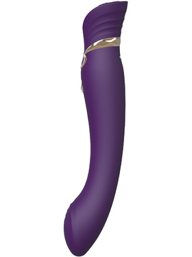 Zalo: Queen Set, G-spot PulseWave Vibrator with Suction Sleeve, lilla