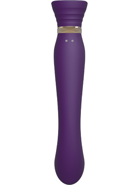Zalo: Queen Set, G-spot PulseWave Vibrator with Suction Sleeve, lilla